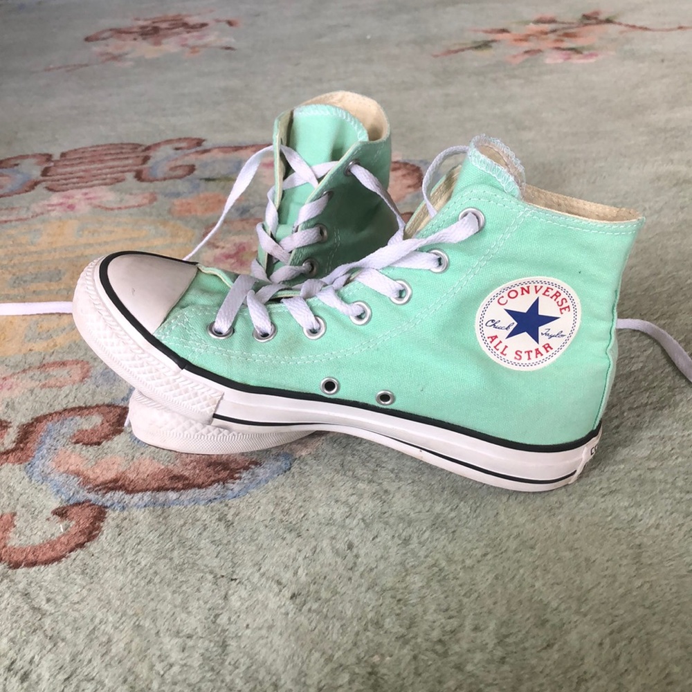 Mint green converse